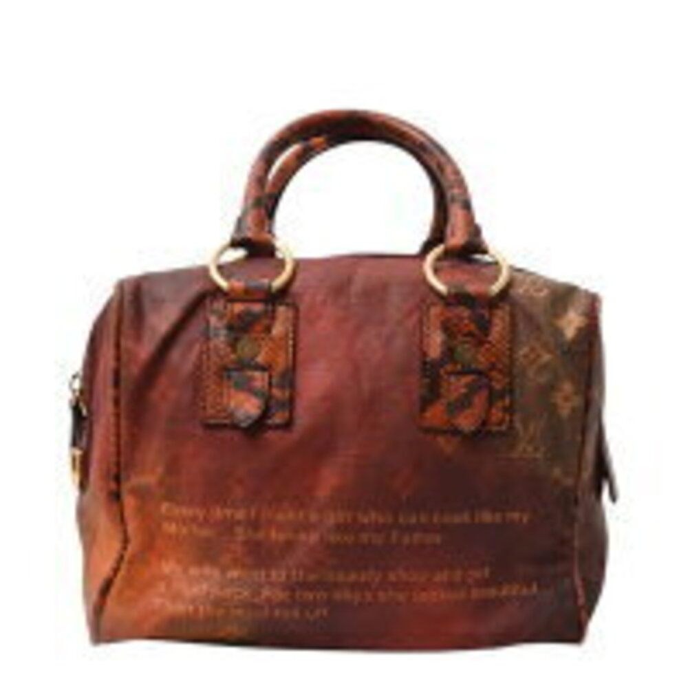 Louis Vuitton Monogram Joke Man Crazy handbag brown red